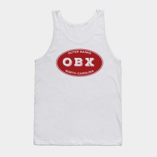 OBX Oval in Red Tank Top